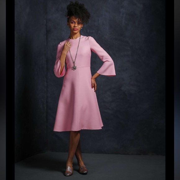 New! Valentino ​Virgin Wool & Silk A Line Dress 45185 - Picture 1 of 15